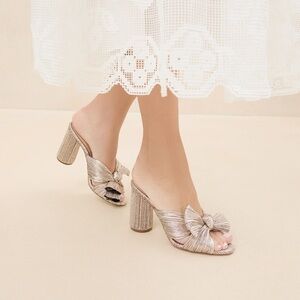 Loeffler Randall Penny Champagne Pleated Bow Heel